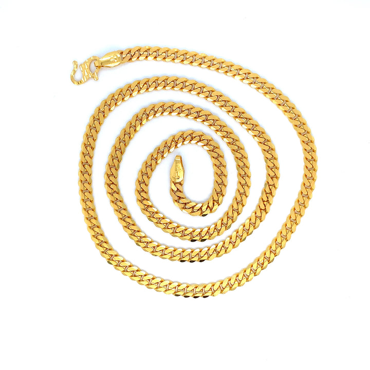 22K YG Cuban Chain-1pc