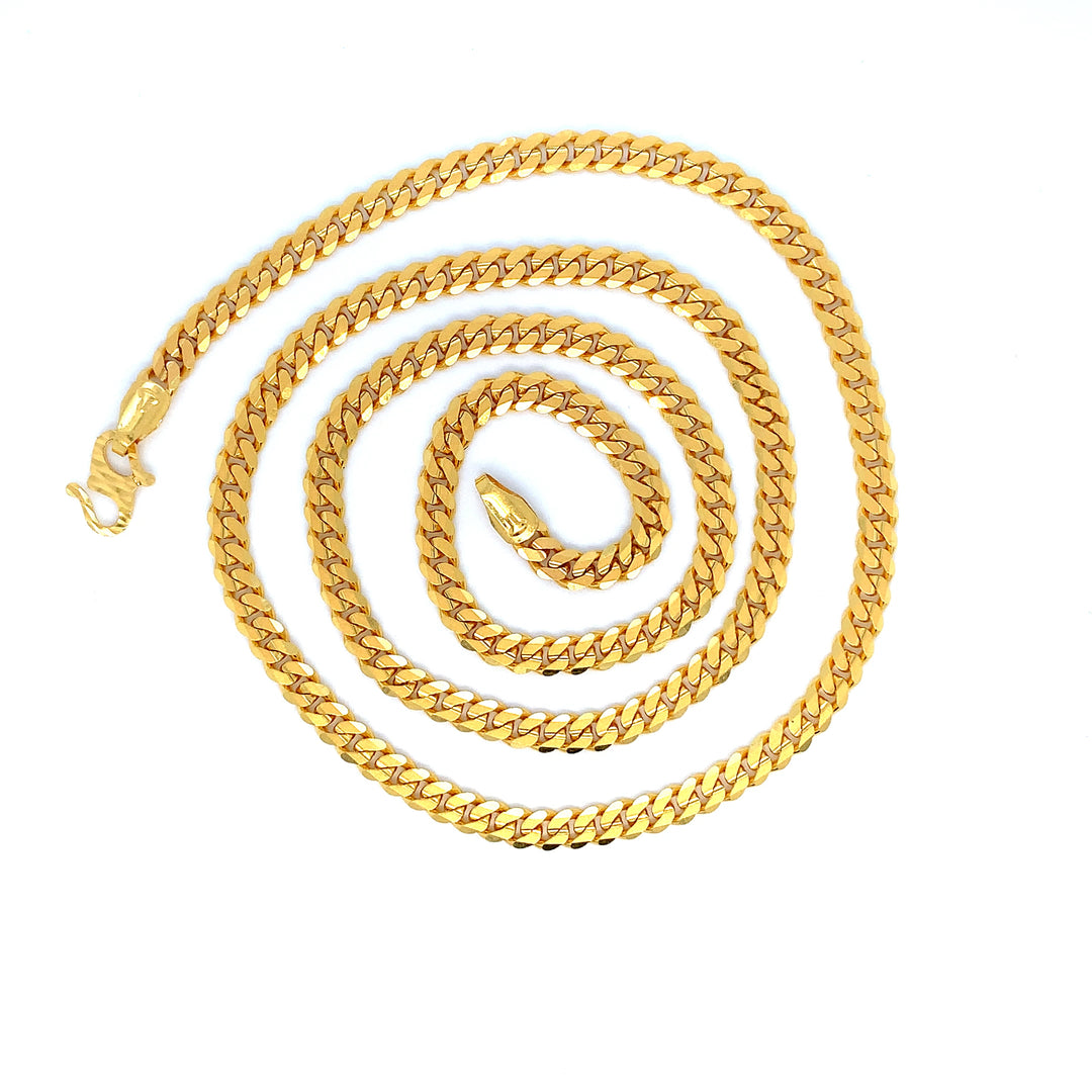 22K YG Cuban Chain-1pc
