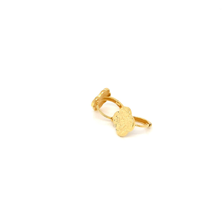 22K YG Fancy Hoop Earring-1pair