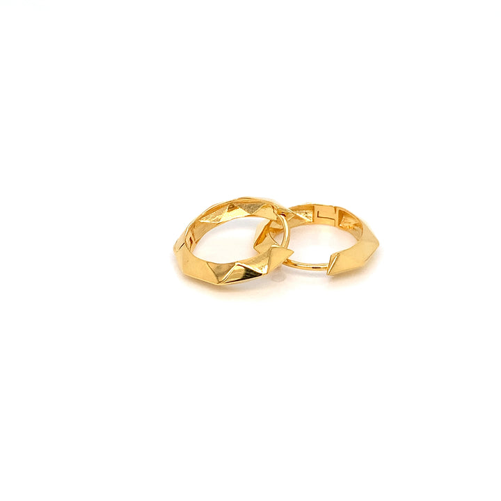 22K YG Fancy Hoop Earring-1pair