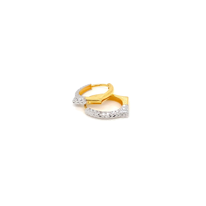 22K YG Fancy Hoop Earring-1pair