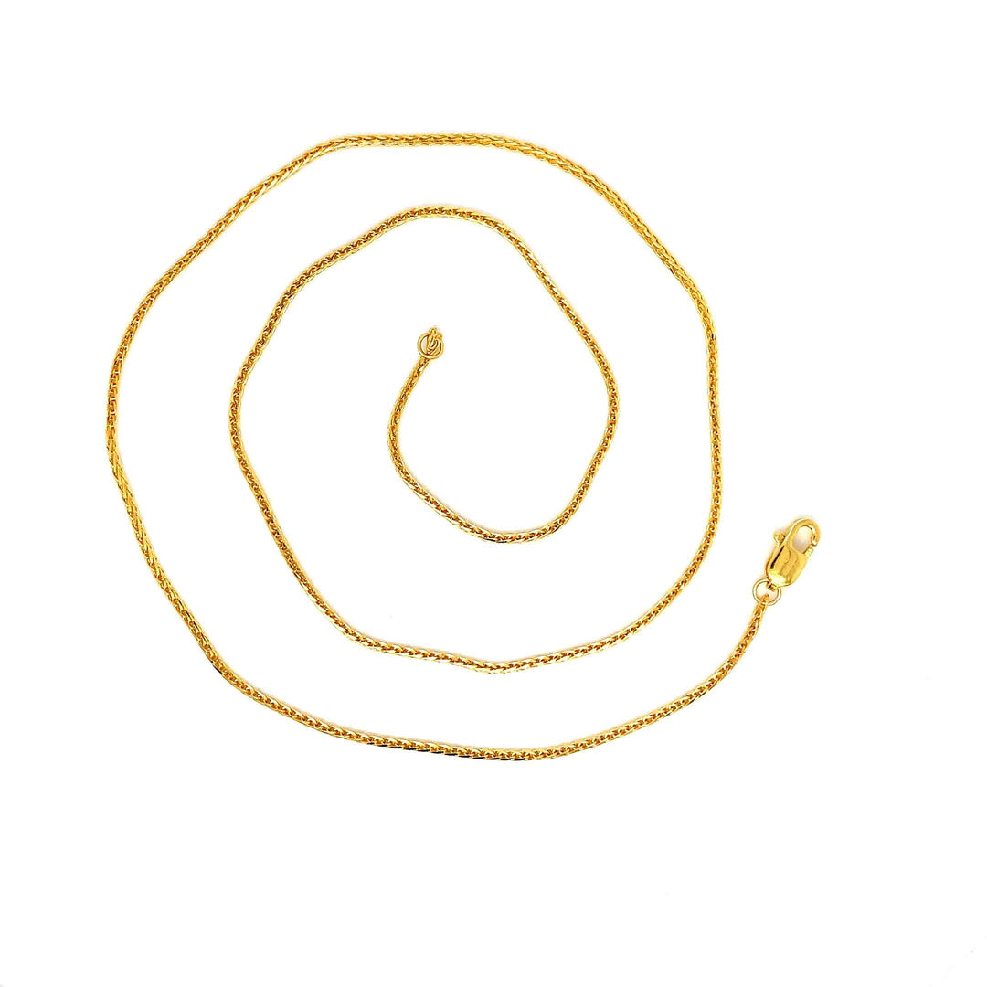 22K YG Wheat Chain-1pc