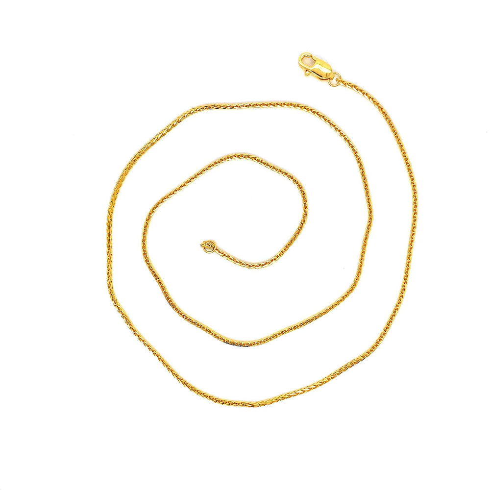22K YG Wheat Chain-1pc