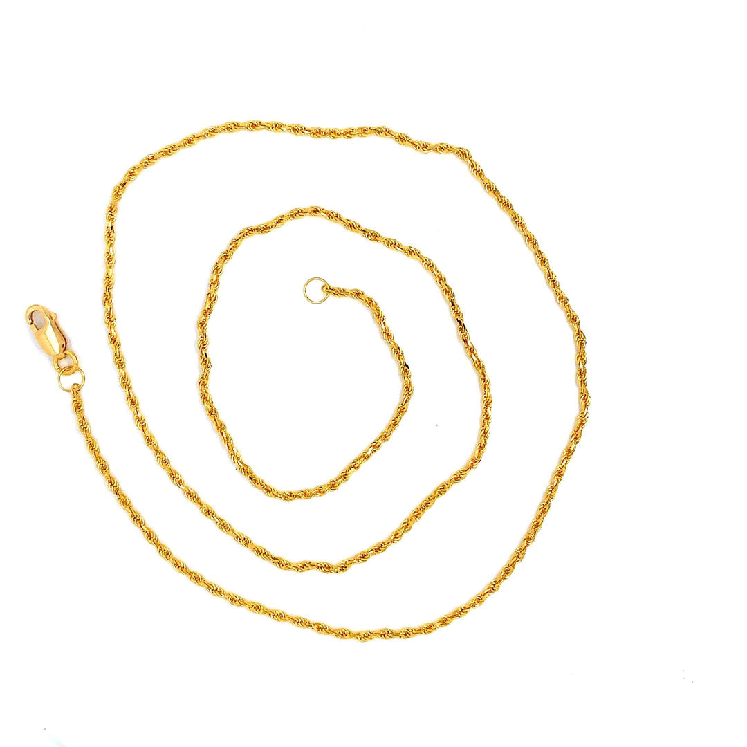 22K YG Rope Chain-1pc