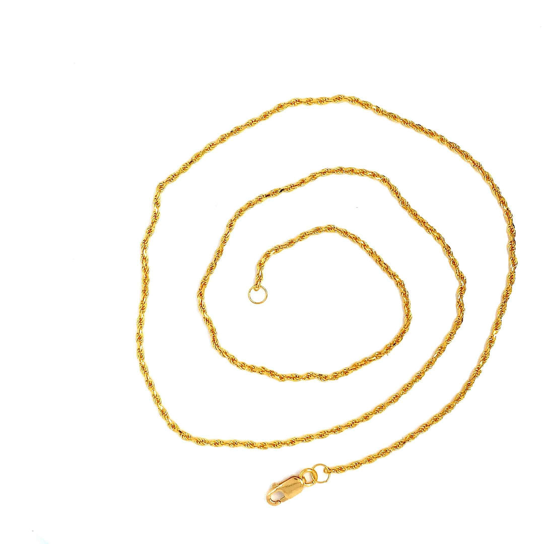 22K YG Rope Chain-1pc