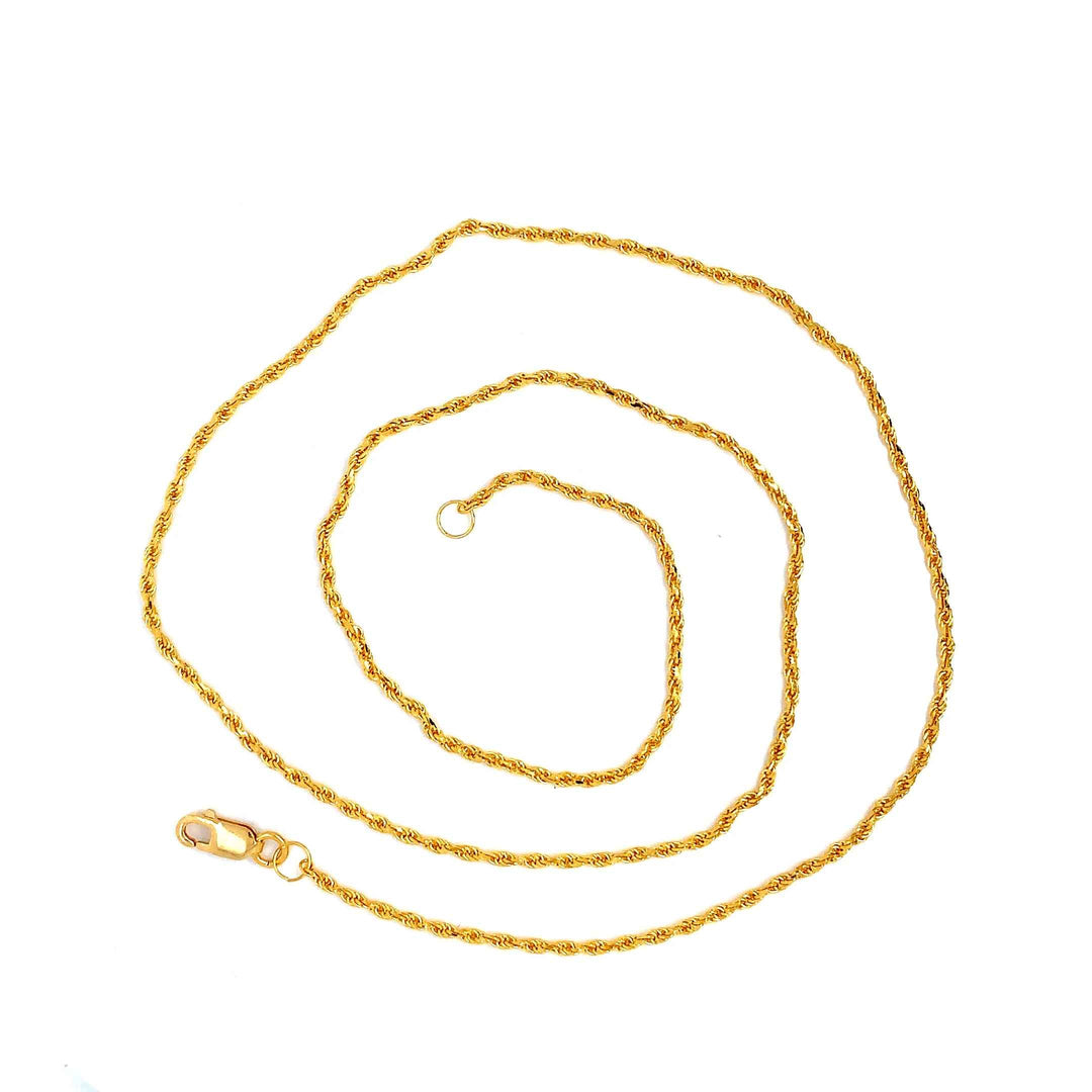 22K YG Rope Chain-1pc