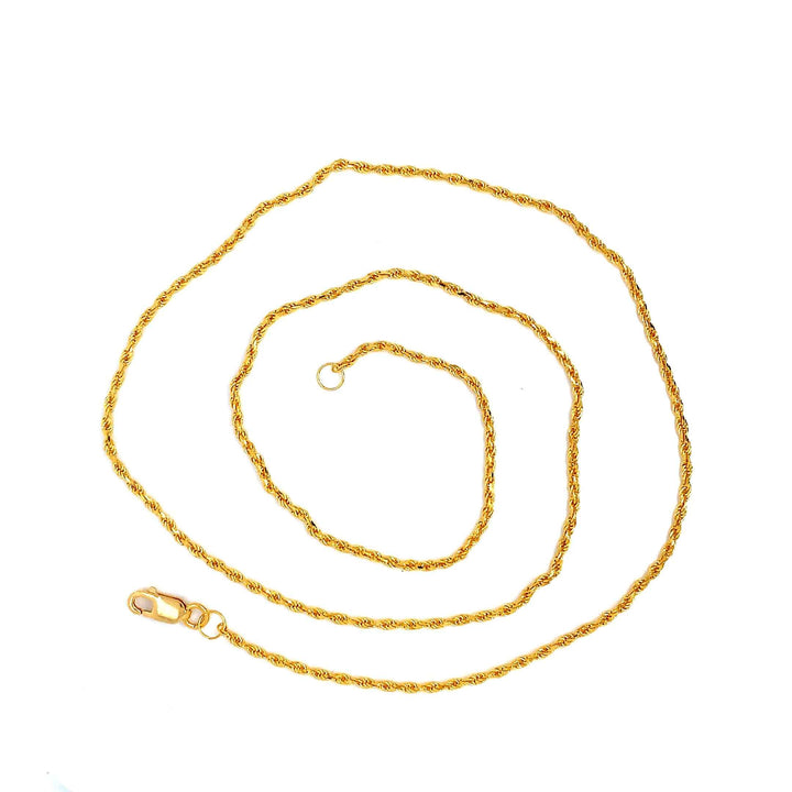 22K YG Rope Chain-1pc