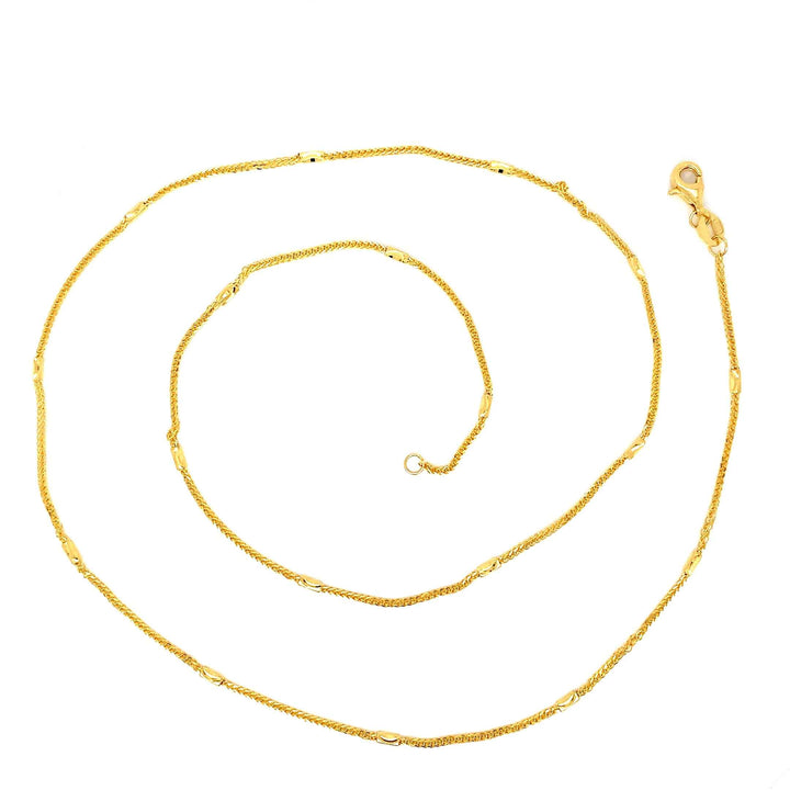 22K YG Fancy Chain-1pc