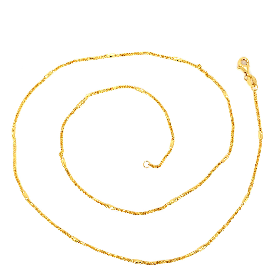 22K YG Fancy Chain-1pc
