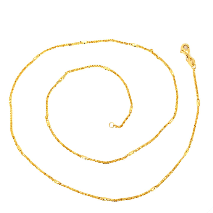 22K YG Fancy Chain-1pc