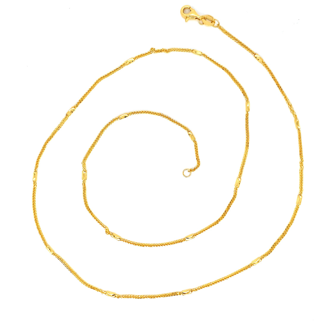 22K YG Fancy Chain-1pc