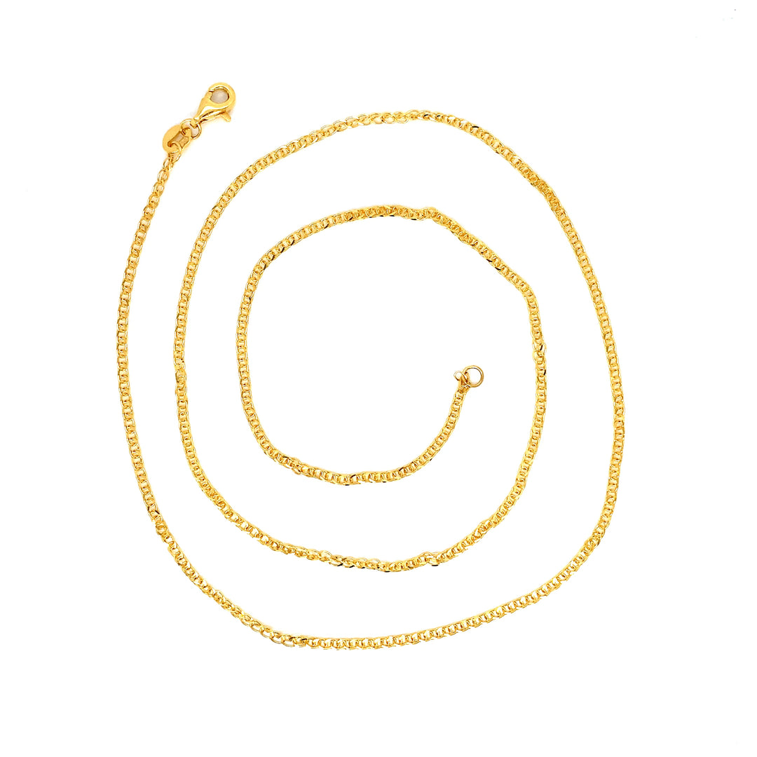 22K YG Fancy Chain-1pc