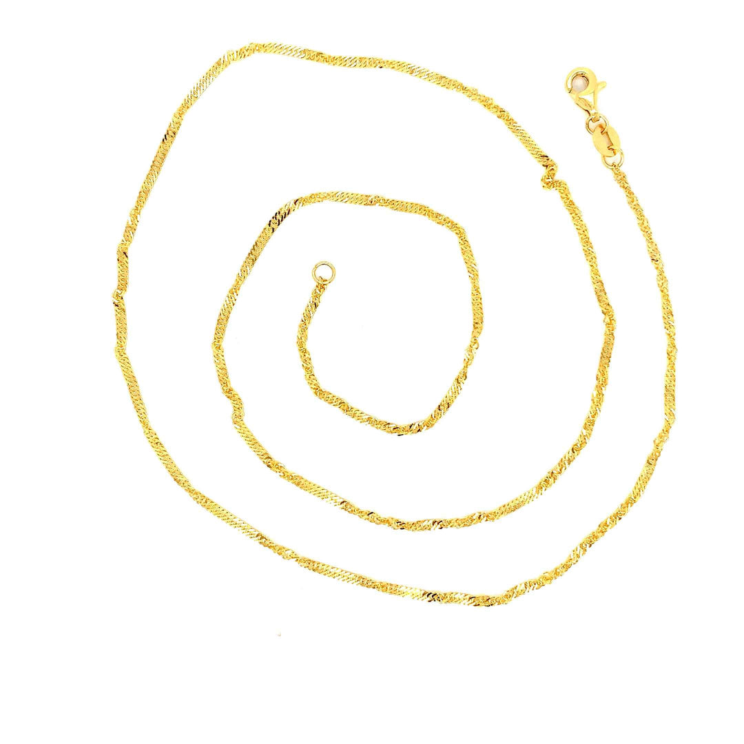 22K YG Singapore Chain-1pc
