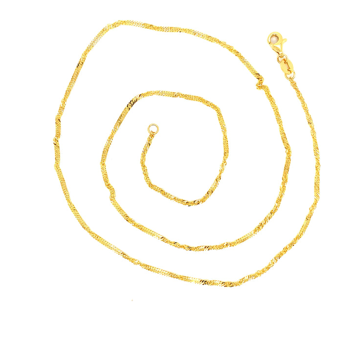 22K YG Singapore Chain-1pc