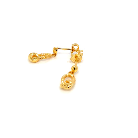 22K YG Fancy Earring-1pair