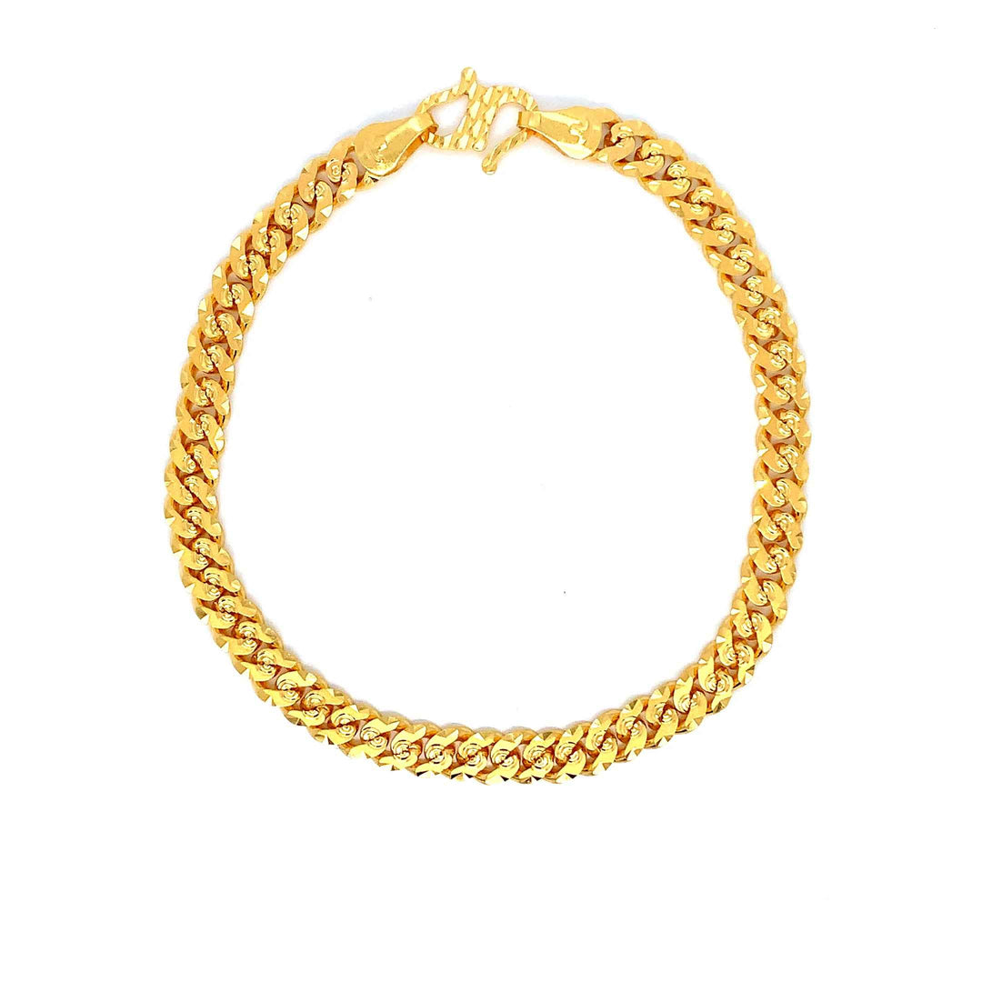 22K YG Cuban Bracelet-1pc