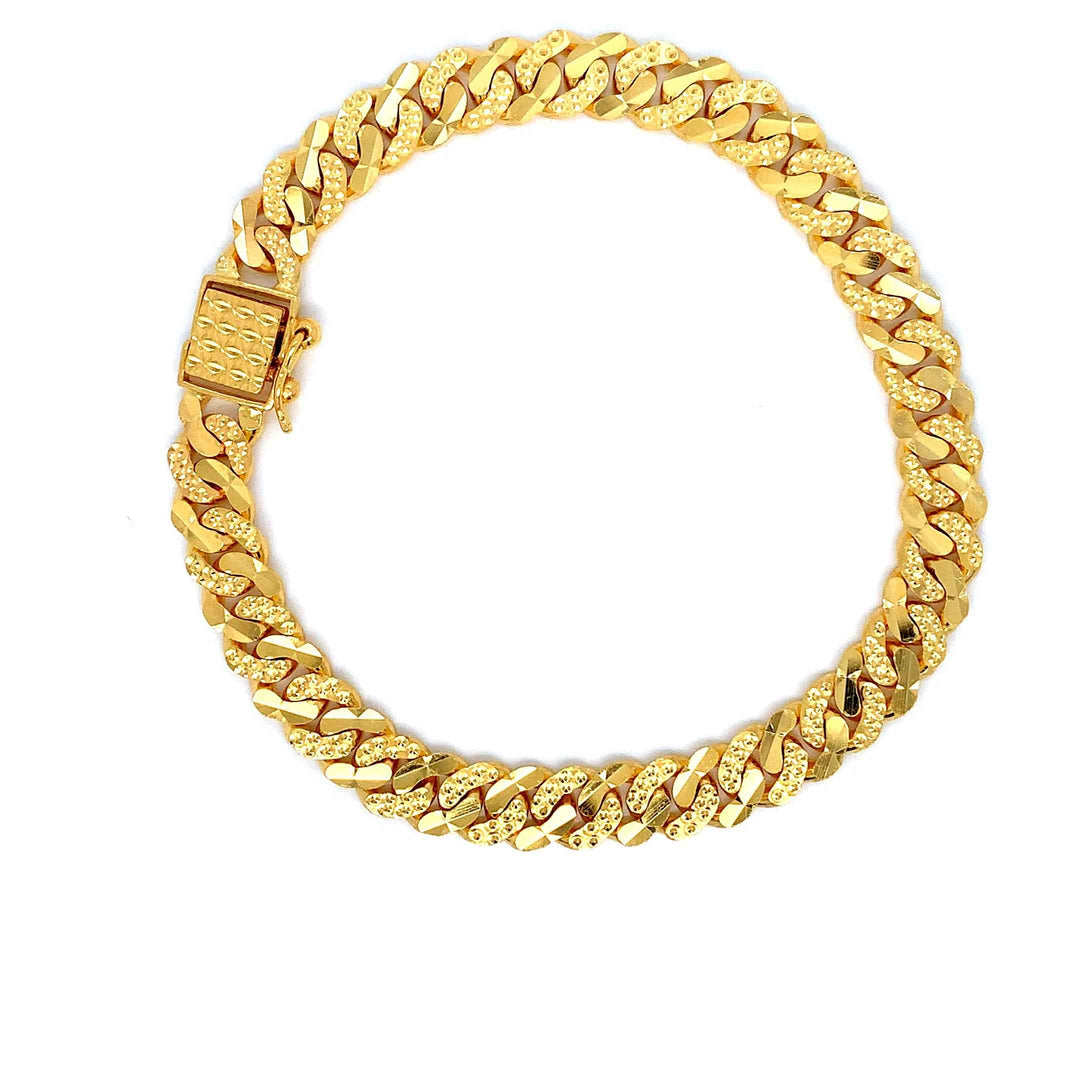 22K YG Cuban Bracelet-1pc