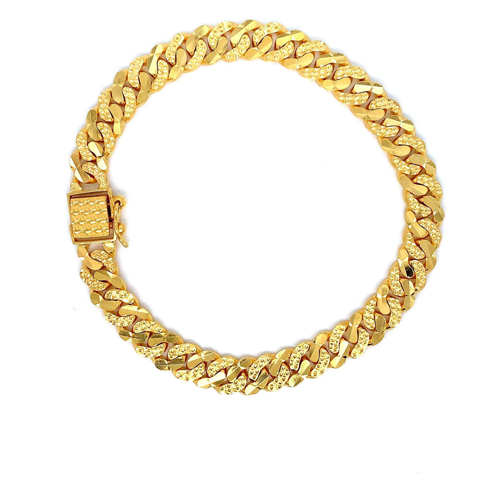 22K YG Cuban Bracelet-1pc