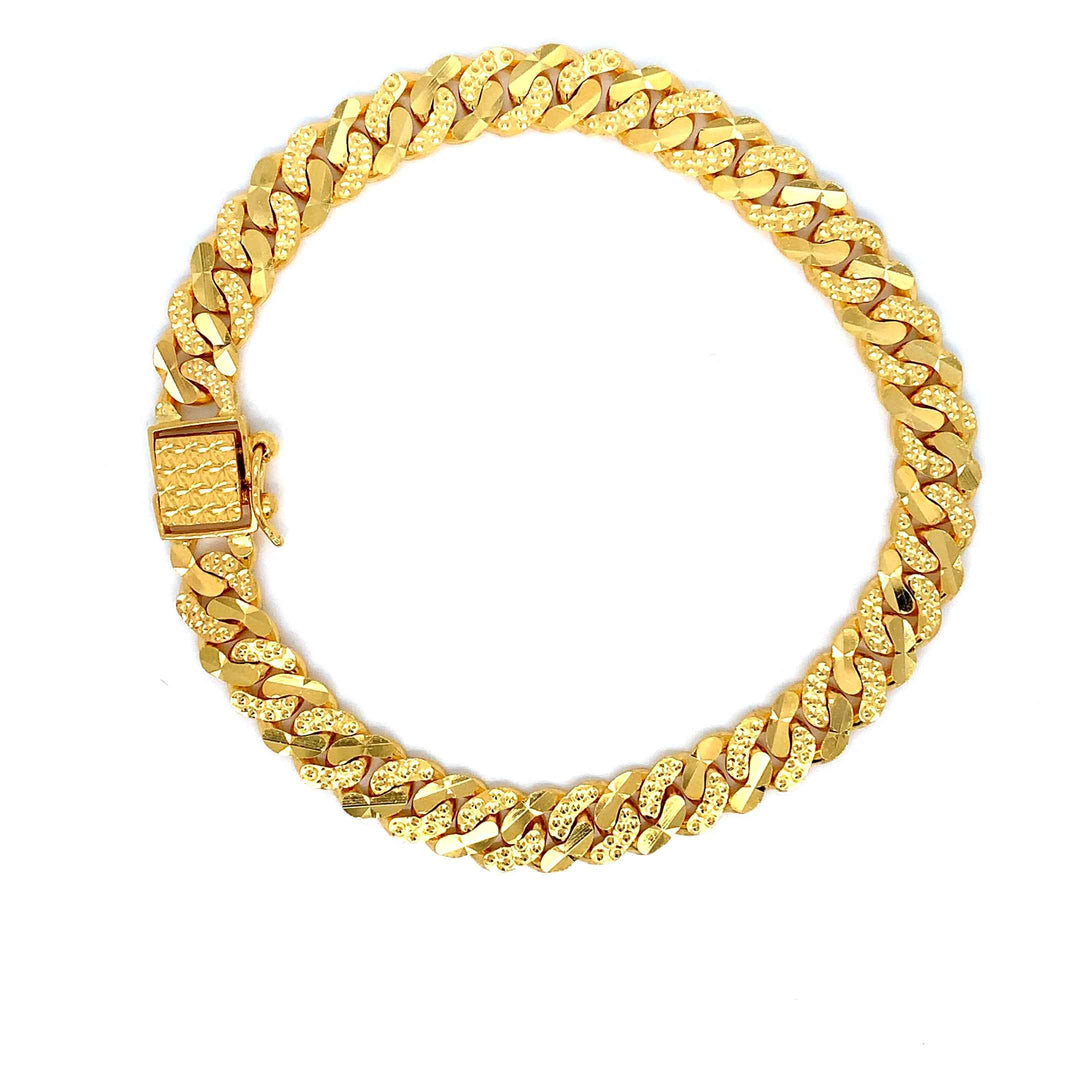 22K YG Cuban Bracelet-1pc