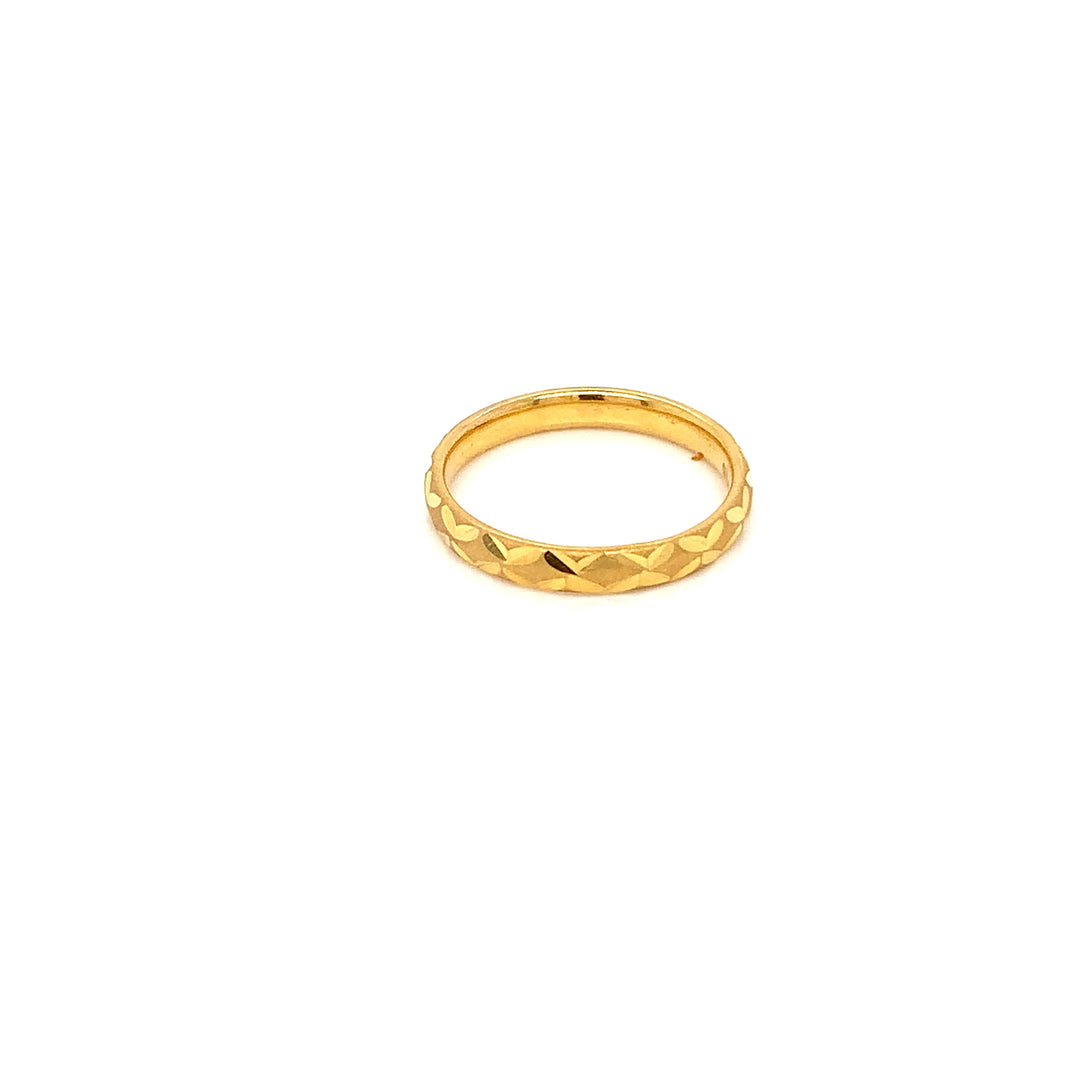 22K YG Fancy Band Ring-1pc