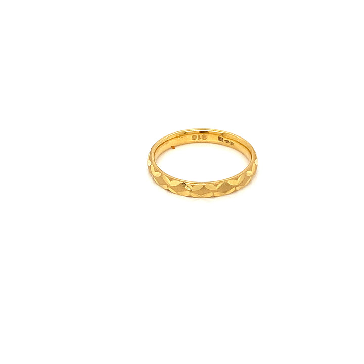 22K YG Fancy Band Ring-1pc