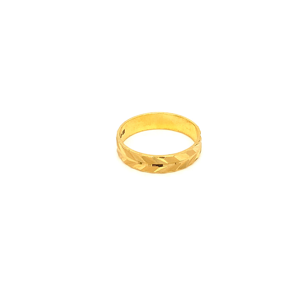 22K YG Fancy Band Ring-1pc