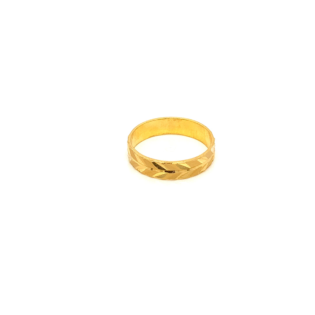 22K YG Fancy Band Ring-1pc