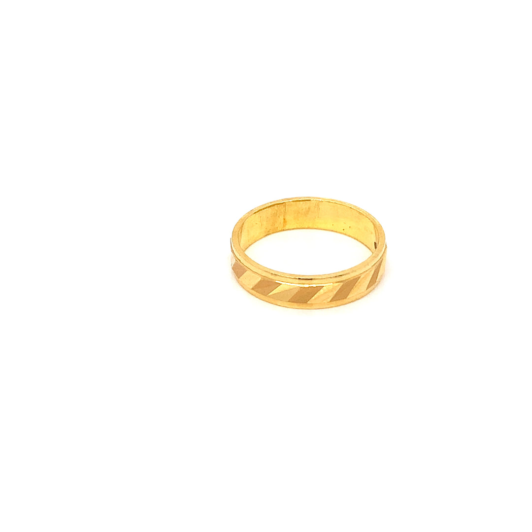 22K YG Fancy Band Ring-1pc