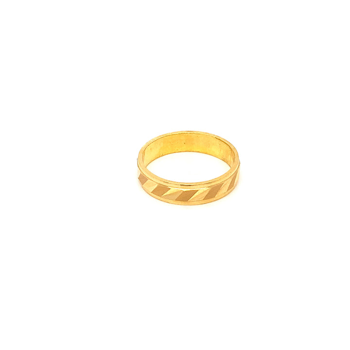 22K YG Fancy Band Ring-1pc