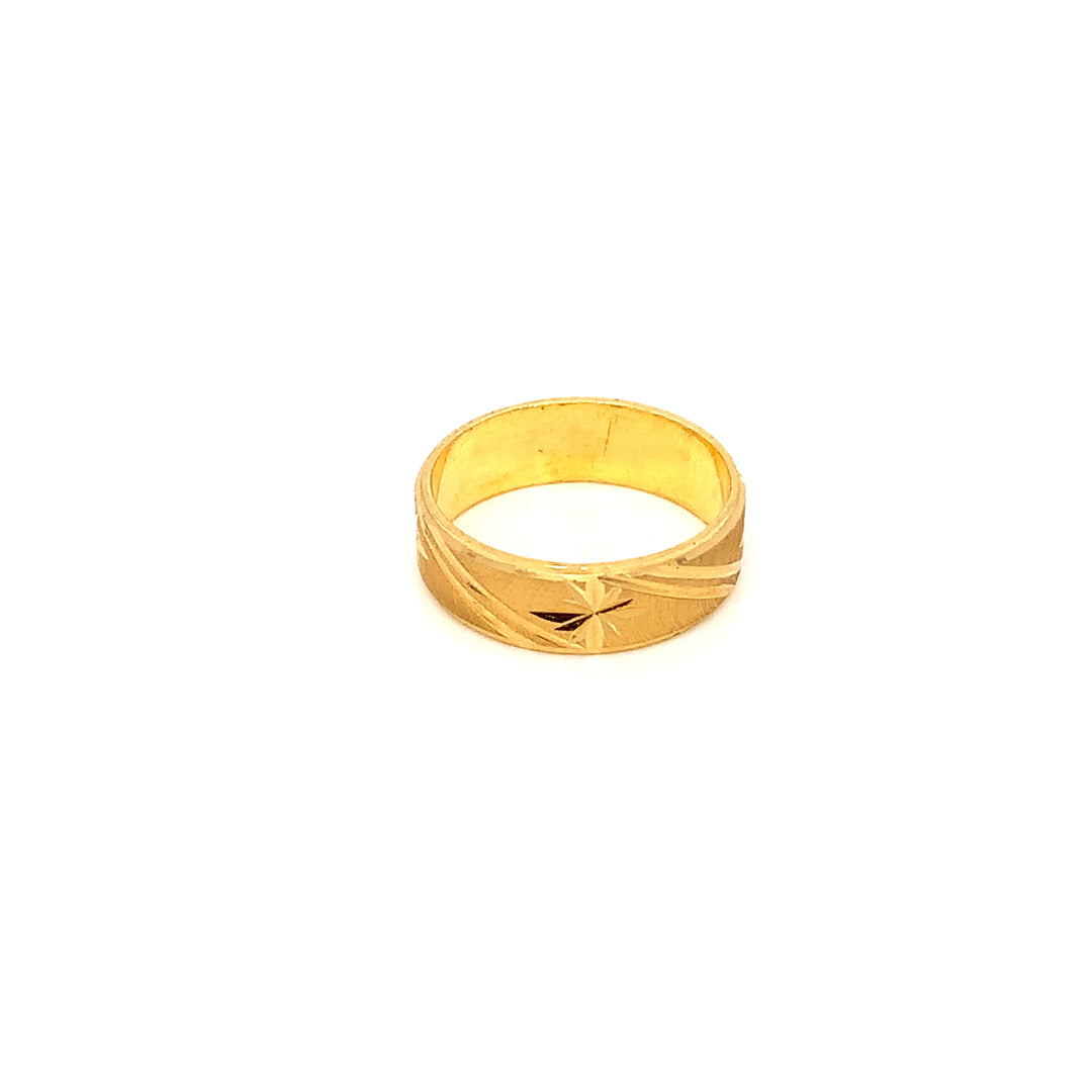 22K YG Fancy Band Ring-1pc