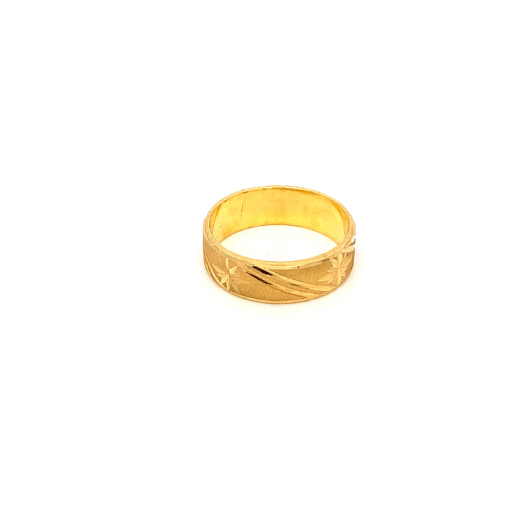 22K YG Fancy Band Ring-1pc