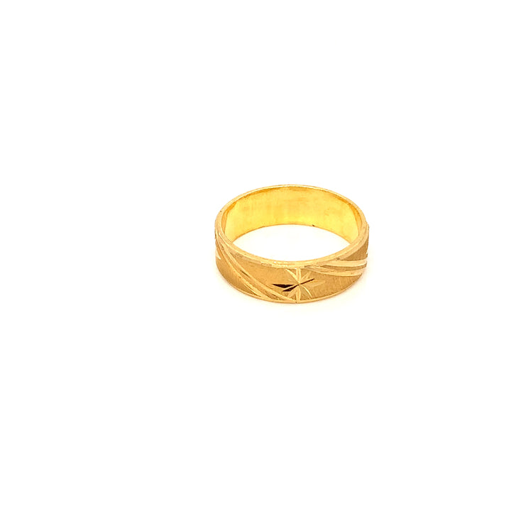 22K YG Fancy Band Ring-1pc