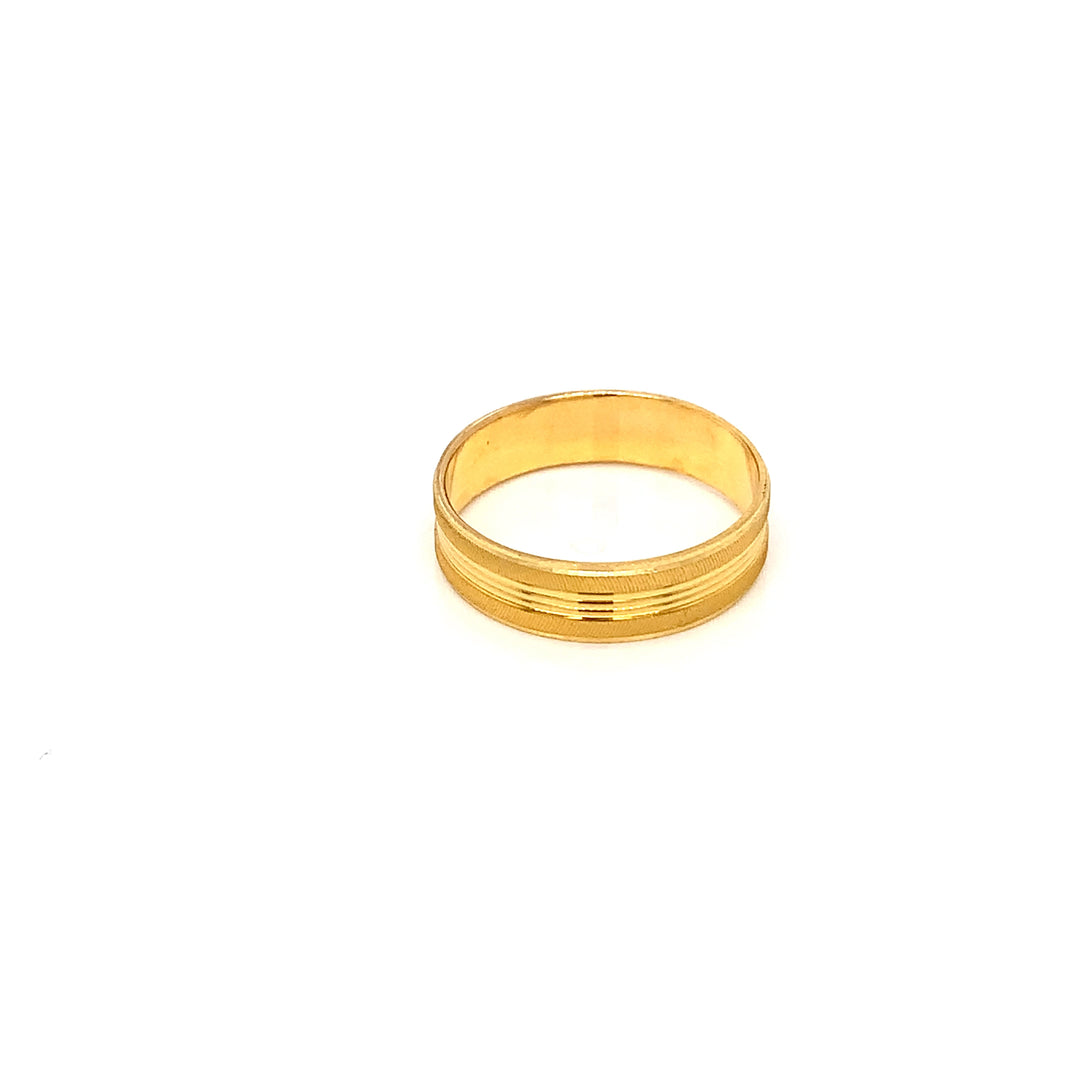 22K YG Fancy Band Ring-1pc