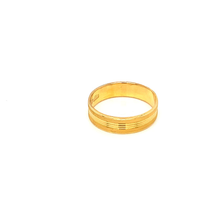 22K YG Fancy Band Ring-1pc