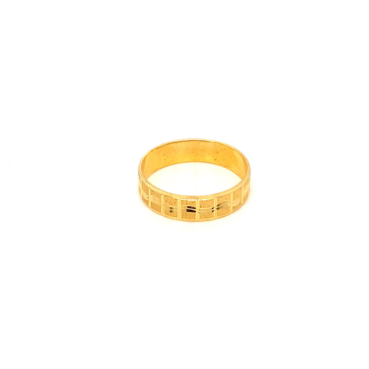 22K YG Fancy Band Ring-1pc