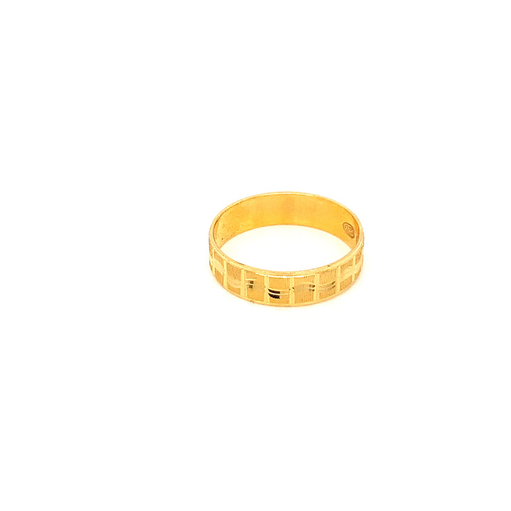 22K YG Fancy Band Ring-1pc