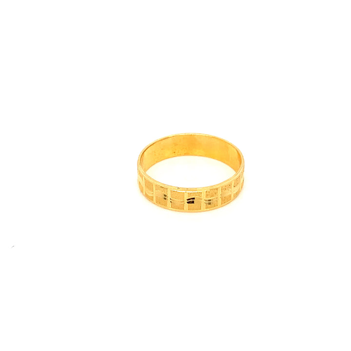 22K YG Fancy Band Ring-1pc