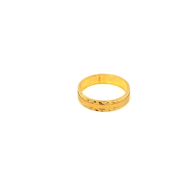 22K YG Fancy Band Ring-1pc