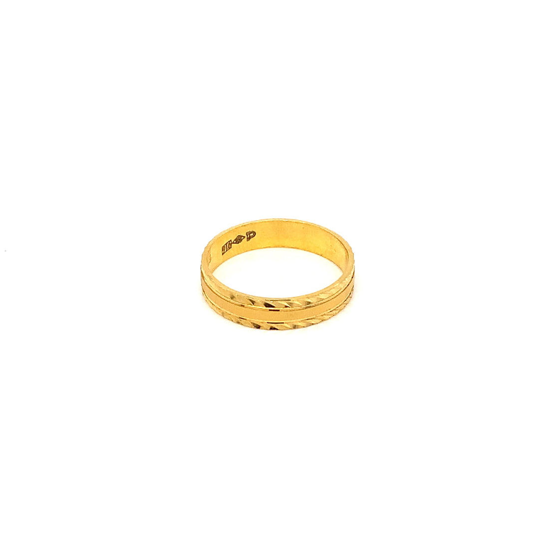 22K YG Fancy Band Ring-1pc