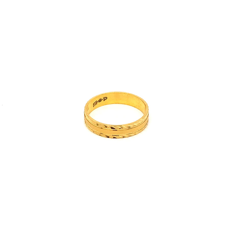 22K YG Fancy Band Ring-1pc
