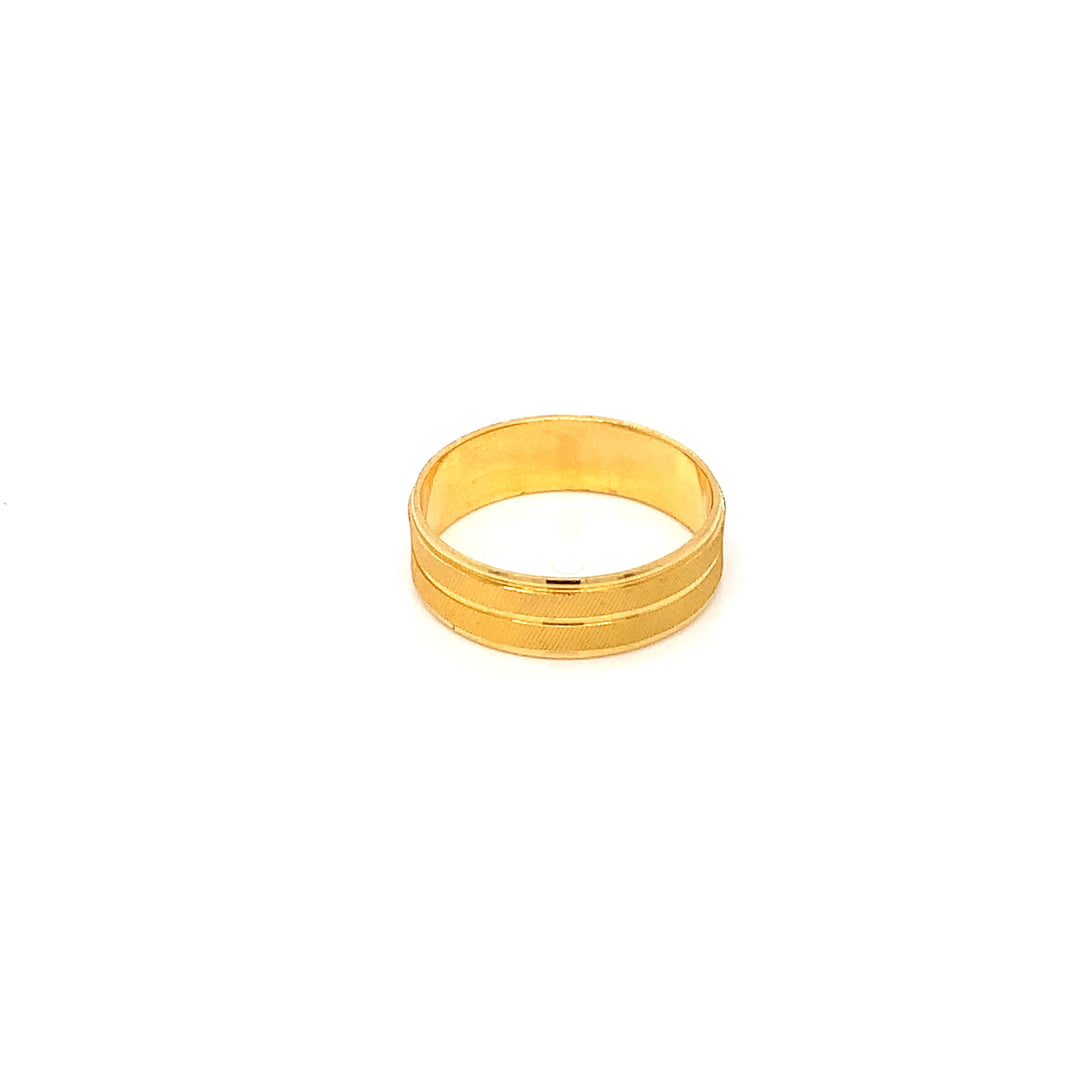 22K YG Fancy Band Ring-1pc