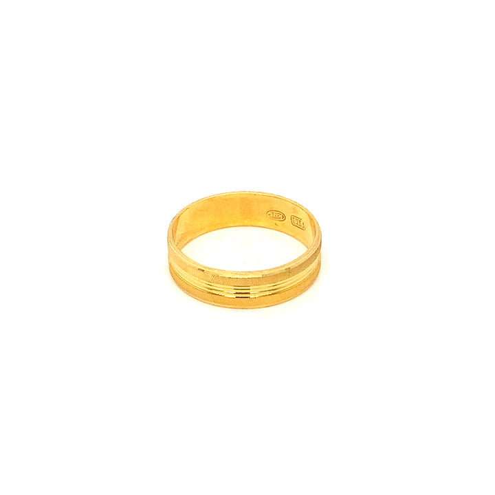 22K YG Fancy Band Ring-1pc