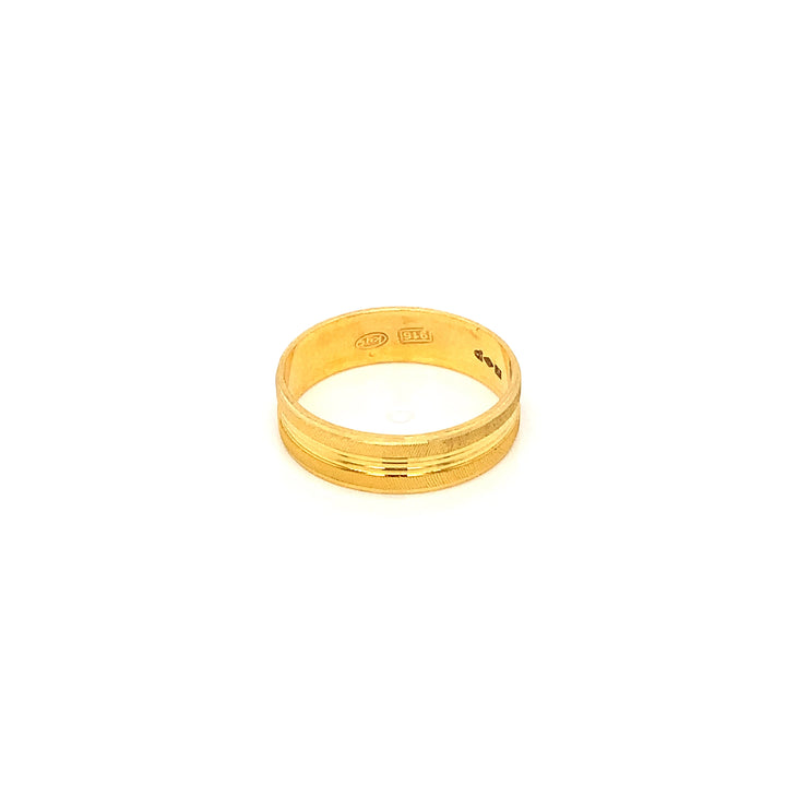 22K YG Fancy Band Ring-1pc