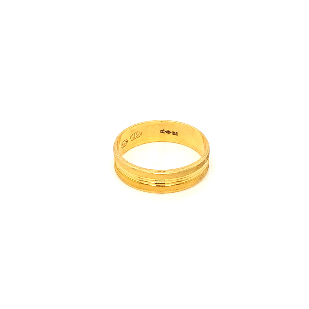22K YG Fancy Band Ring-1pc