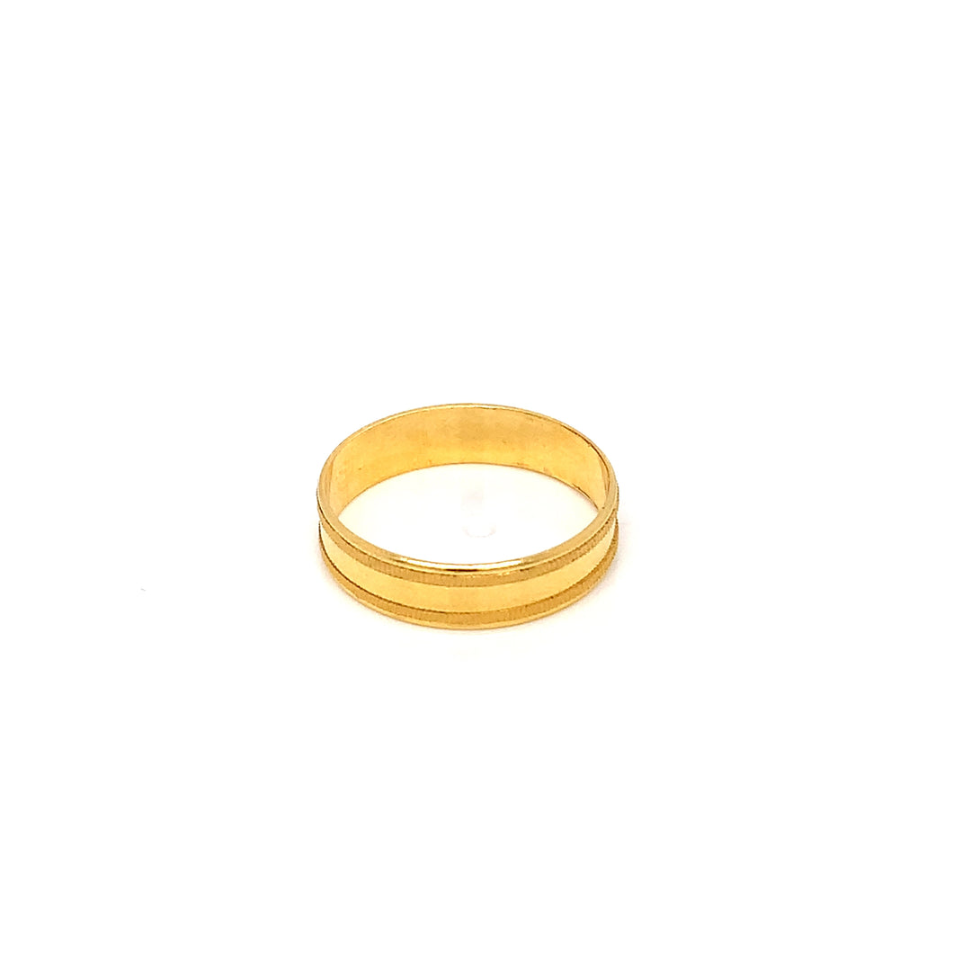22K YG Fancy Band Ring-1pc