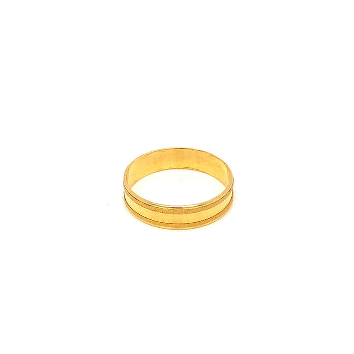 22K YG Fancy Band Ring-1pc