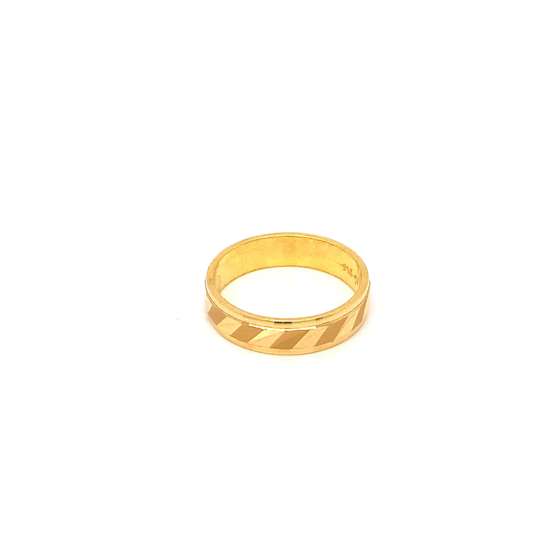 22K YG Fancy Band Ring-1pc