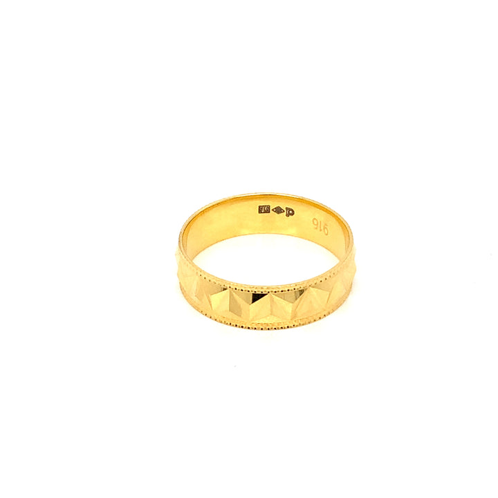 22K YG Fancy Band Ring-1pc