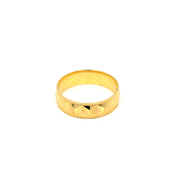 22K YG Fancy Band Ring-1pc