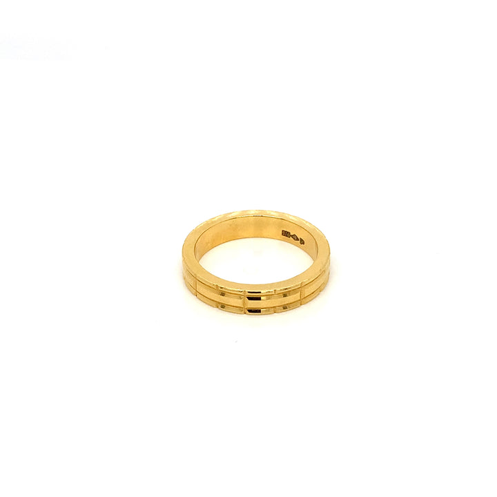 22K YG Fancy Band Ring-1pc